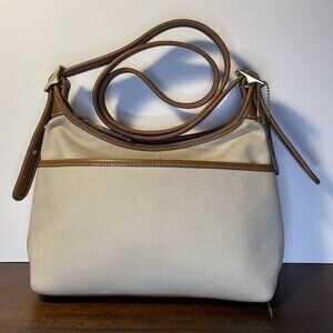 Coach Legacy 9123 Natural Tan Canvas Brown Leather Crossbody Hobo Vintage Y2k